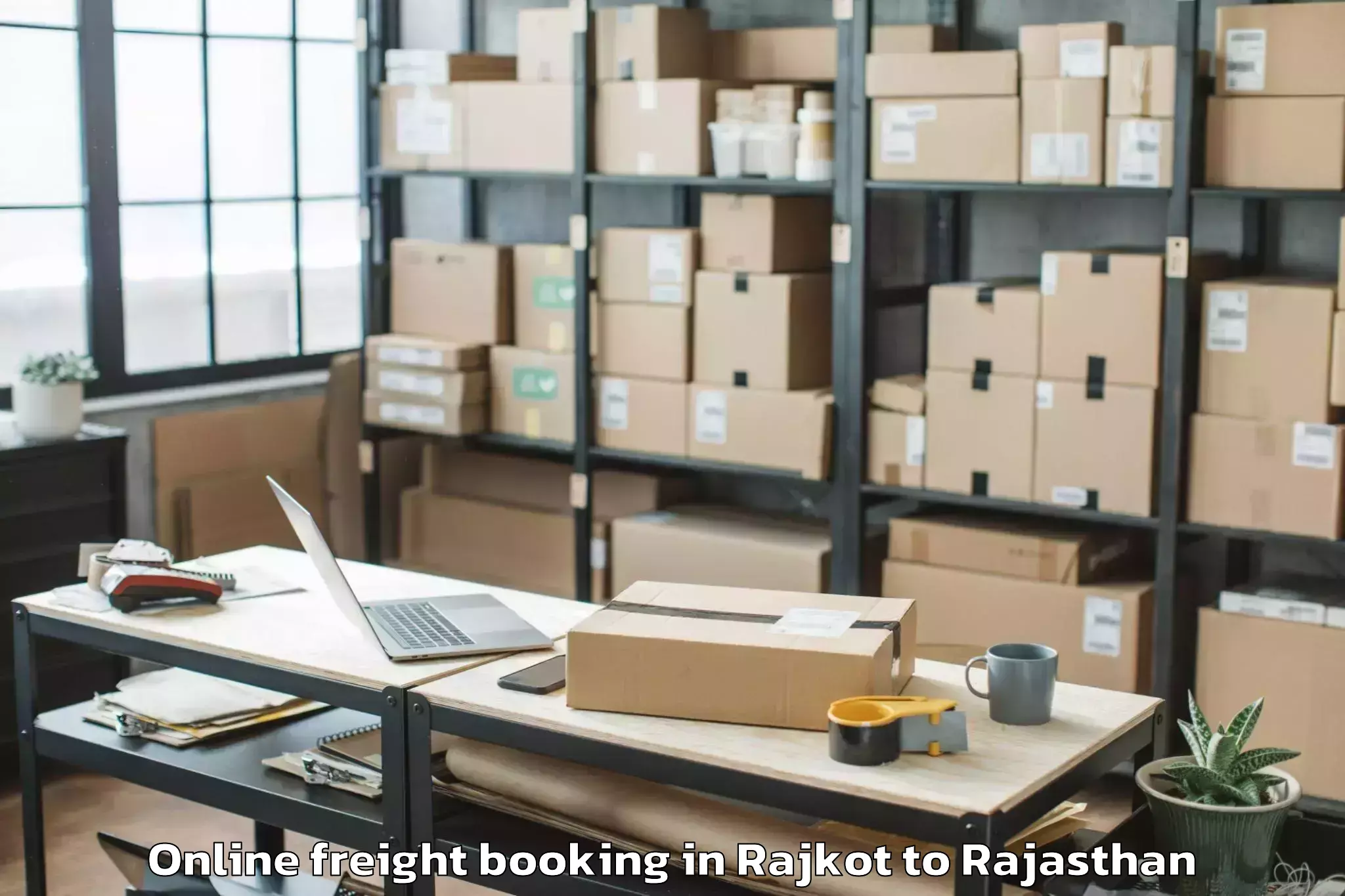 Affordable Rajkot to Sarwar Online Freight Booking